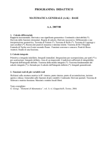 MATEMATICA GENERALE (A