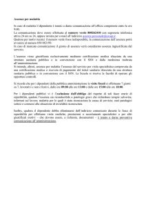 Assenze per malattia o visita specialistica