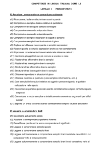 Programmazione individualizzata relativa a