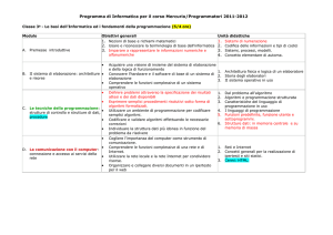 Revisione curricoli: informatica