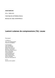 Lesioni cutanee da compressione