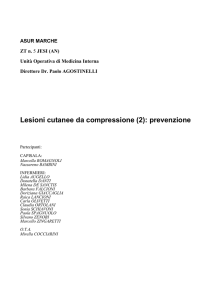 Lesioni cutanee da compressione