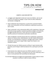 L`aborto – cause non infettive