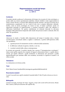 Rappresentazioni sociali del tempo