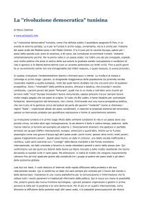 La "rivoluzione democratica" tunisina