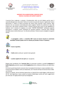 Rapporto tra Alimentazione, Esercizio Fisico