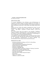 Tecniche e strumenti di analisi dei dati