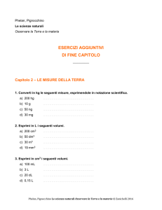 Esercizi aggiuntivi di chimica - Zanichelli online per la scuola