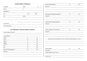 scheda medica personale - AGESCI Campo Calabro 1