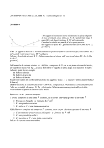 lavoro ed energia - Compiti in classe