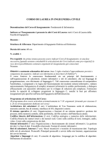 Corso di Fondamenti di Informatica