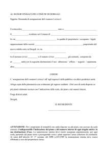 Richiesta assegnazione numeri civici