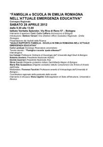 “FAMIGLIA e SCUOLA IN EMILIA ROMAGNA