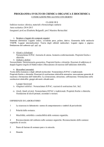 PROGRAMMA SVOLTO DI CHIMICA ORGANICA E BIOCHIMICA E