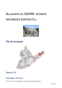 Allegato al DUVRI: scheda sicurezza edificio C11