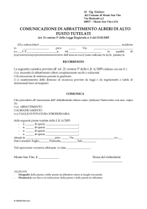 Comunicazione abbattimento piante