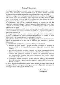Bendaggio kinesiologico