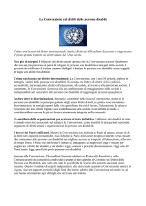 La Convenzione sui diritti delle persone disabili
