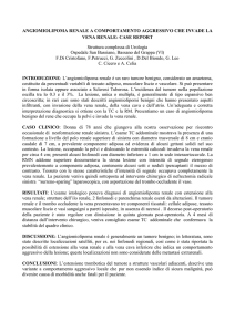 angiomiolipoma renale a comportamento aggressivo che invade la