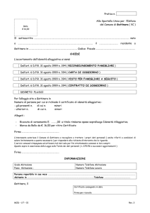 Modello Istanza - Comune di Gattinara