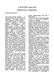 Ricerca etica - Giovanni De Sio Cesari