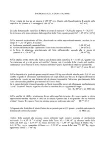 Esercizi sulla gravitazione - Liceo Classico Scientifico XXV Aprile