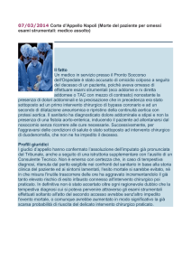 Corte d`Appello Napoli – Morte paziente per omessi