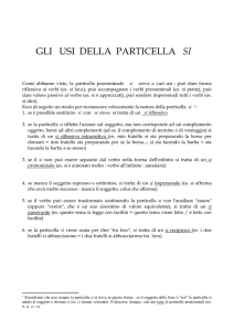 gli usi della particella si