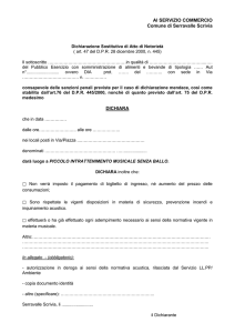 dichiarazione sulla sorvegliabilita` dei locali di pubblico esercizio ( d