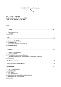 curriculum scientifico-didattico