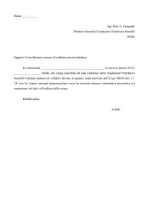 Cancellazione Cellulare