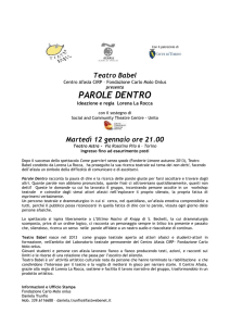 Con il patrocinio di Teatro Babel Centro Afasia CIRP – Fondazione