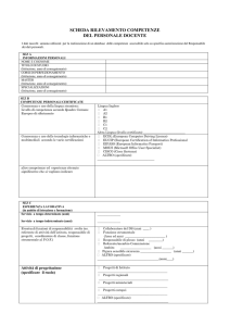 Scheda competenze personale docente