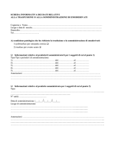 Scheda informativa trasfusioni