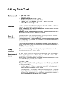Curriculum vitae - Ordine ingegneri della Provincia di Roma