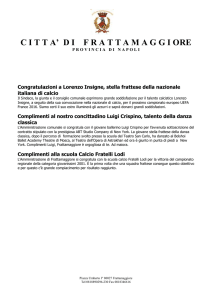 Congratulazione del Sindaco della Giunta e del Consiglio
