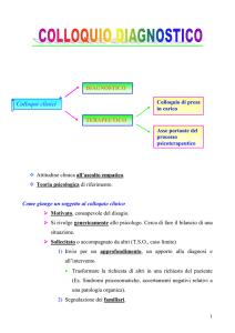 Colloquio diagnostico.