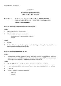 Programma di Informatica svolto nell`a.s. 2015/16