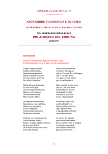 I Schema di Adorazione Eucaristica