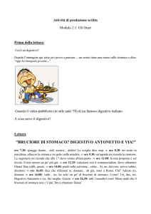 Attività di produzione scritta Modulo 2.1: Gli Orari Prima della lettura