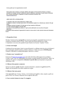 Linee guida per la segnalazione eventi
