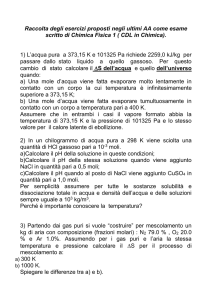 Raccolta degli esercizi proposti negli ultimi AA come esame scritto
