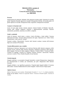 Programma - Matematica e Informatica