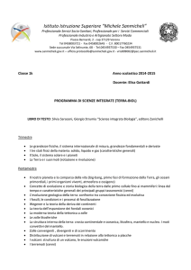 Programma di Scienze Integrate classe 1K