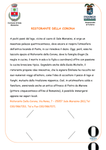 RISTORANTE DELLA CORONA A pochi passi dal lago, vicino al