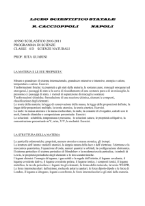 LICEO SCIENTIFICO STATALE R. CACCIOPPOLI NAPOLI ANNO
