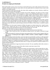 Il moto in campo gravitazionale