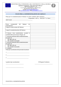 piano per la somministrazione dei farmaci