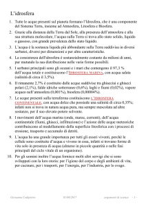 l`idrosfera in 10 frasi