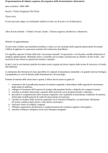 Programmazione di chimica organica, bio